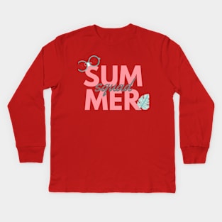 summer t shirt | summer squad | summer sticker Kids Long Sleeve T-Shirt